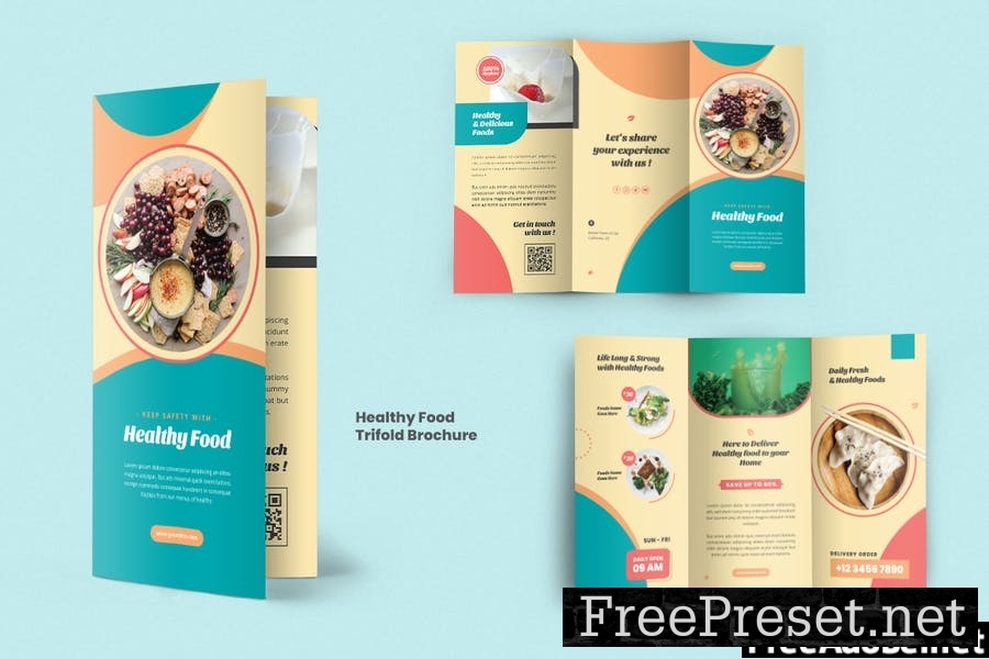 Healthy Food Trifold Brochure