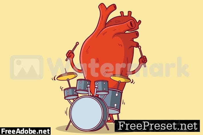 Heart Playing drums ZJ5R6R8