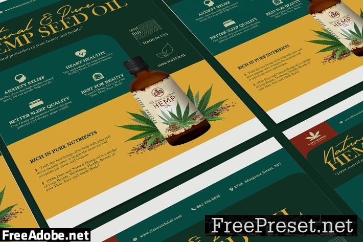 Hemp Product Poster E3JDHU4