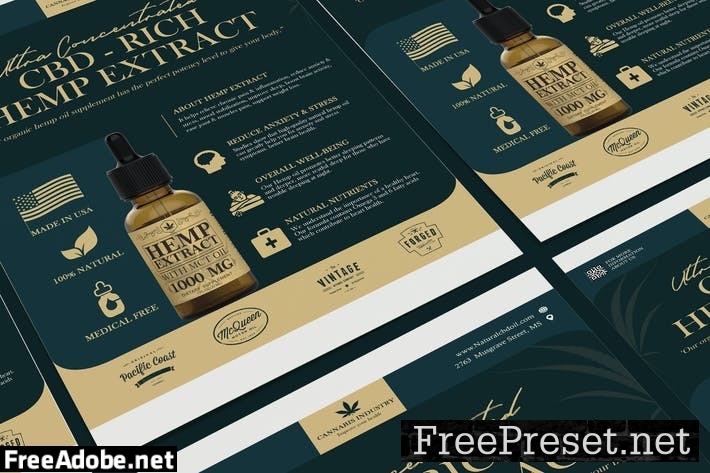 Hemp Product Poster JBMBQZQ