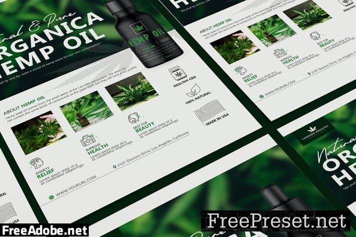 Hemp Product Poster Template* 97ADZVD