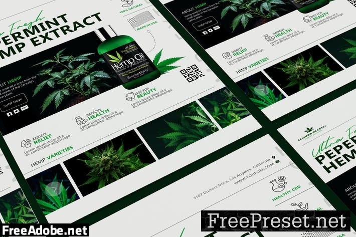 Hemp Product Poster Template NYEWQQH