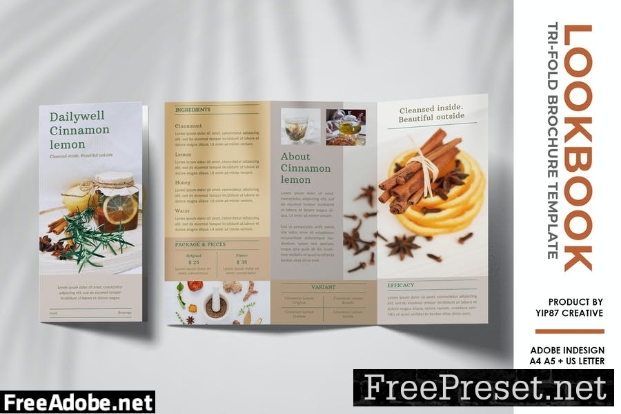 Herbal Beverage Trifold Brochure