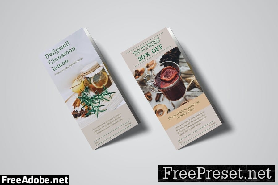 Herbal Beverage Trifold Brochure