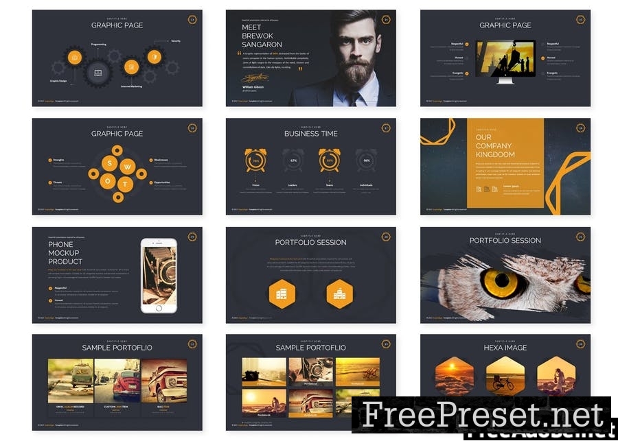 Hexon - Google Slides Template E63V79