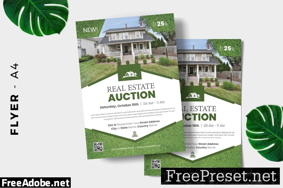 Home Auction Flyer Design