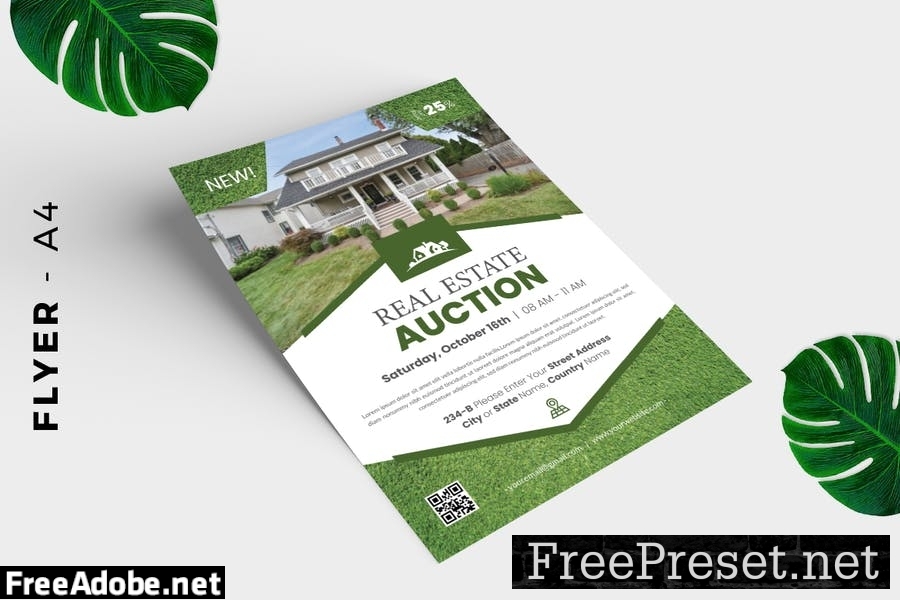 Home Auction Flyer Design