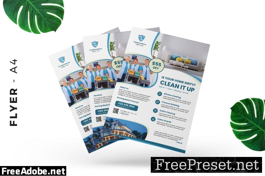 Home Cleaning Service Flyer Design CX73Z94