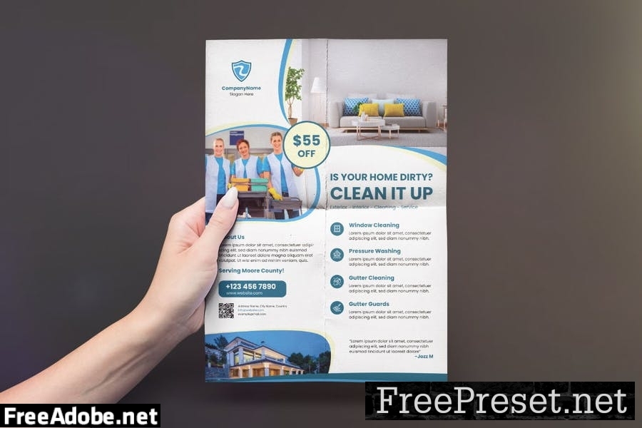 Home Cleaning Service Flyer Design CX73Z94