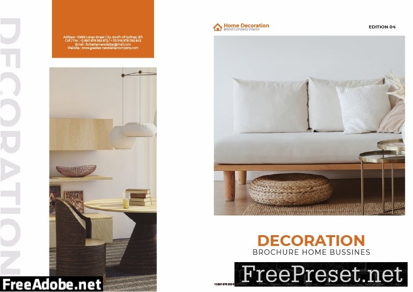 Home Decoration Brochure YU45X53