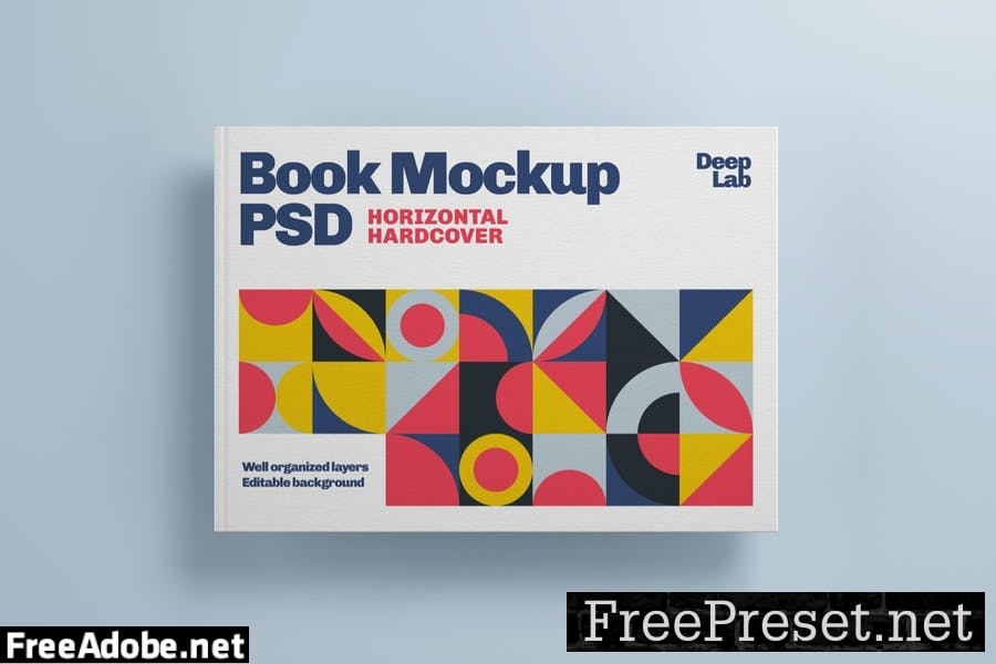 Horizontal Book Cover Mockup Set 3FYKS7U