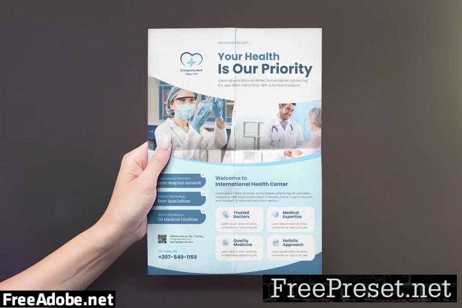 Hospital / Clinic Flyer template promotion SQ88ZQV