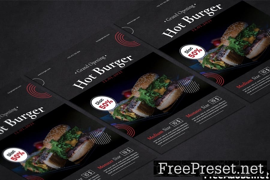 Hot Burger - Flyer