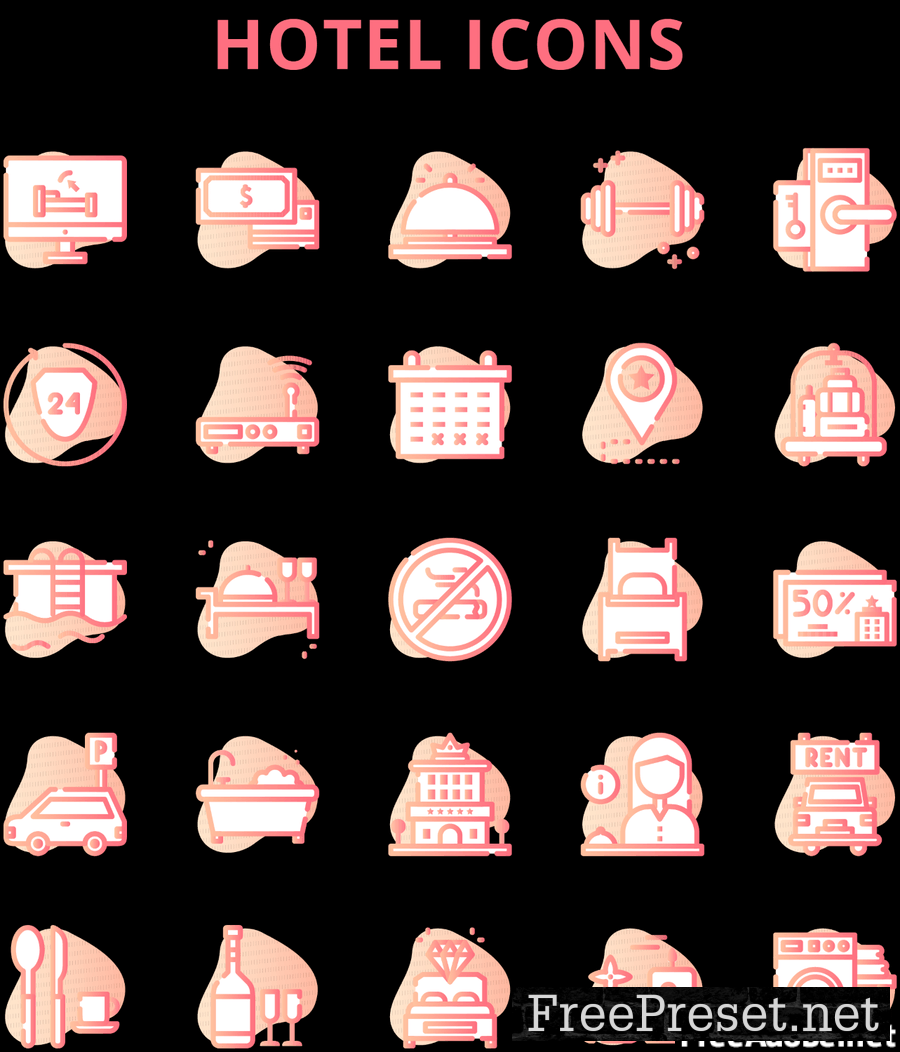 Hotel Icons Set