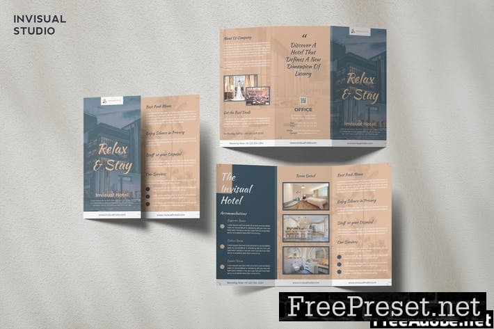 Hotel Trifold Brochure Template HNM9228