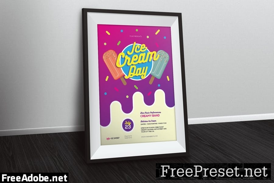 Ice Cream Day Flyer/Poster FADP22