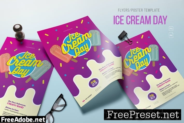 Ice Cream Day Flyer/Poster FADP22