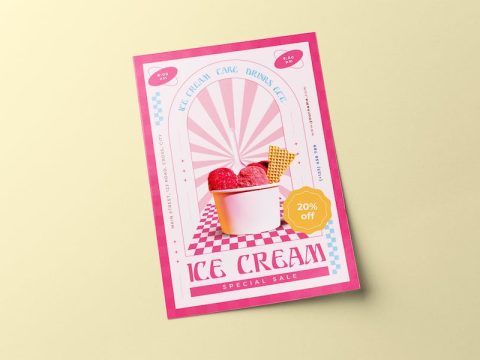 Ice Cream Sale Flyer DGRW4AS