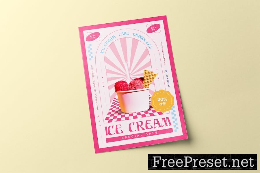 Ice Cream Sale Flyer DGRW4AS