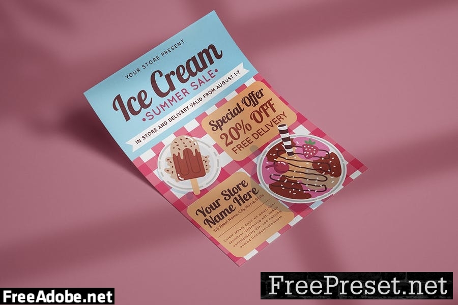 Ice Cream Sale - Flyer Template N3PXZQQ