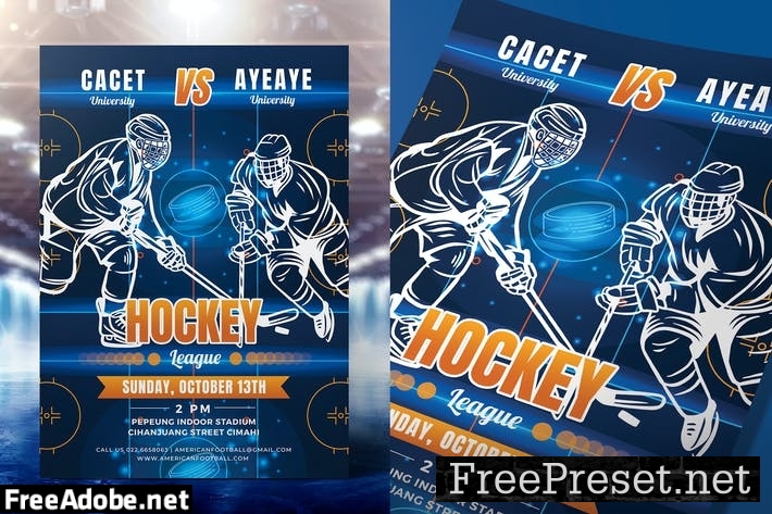 Ice Hockey Game Flyer GDSN695