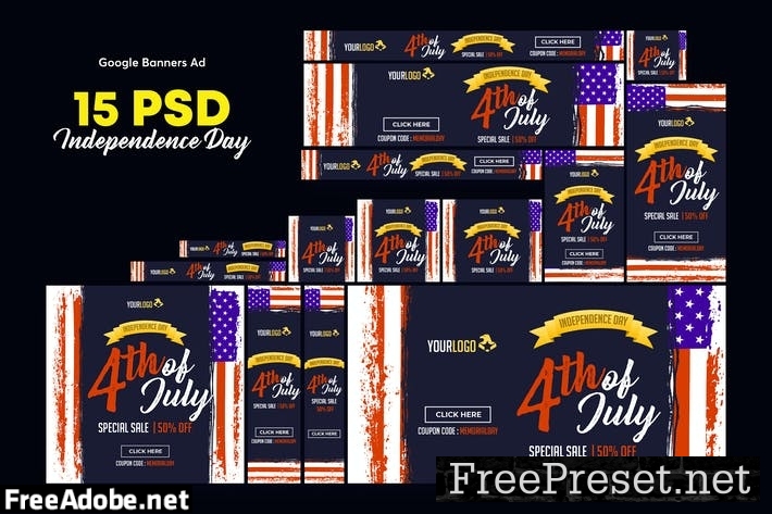 Independence Day Banners Ad NYJHC3E