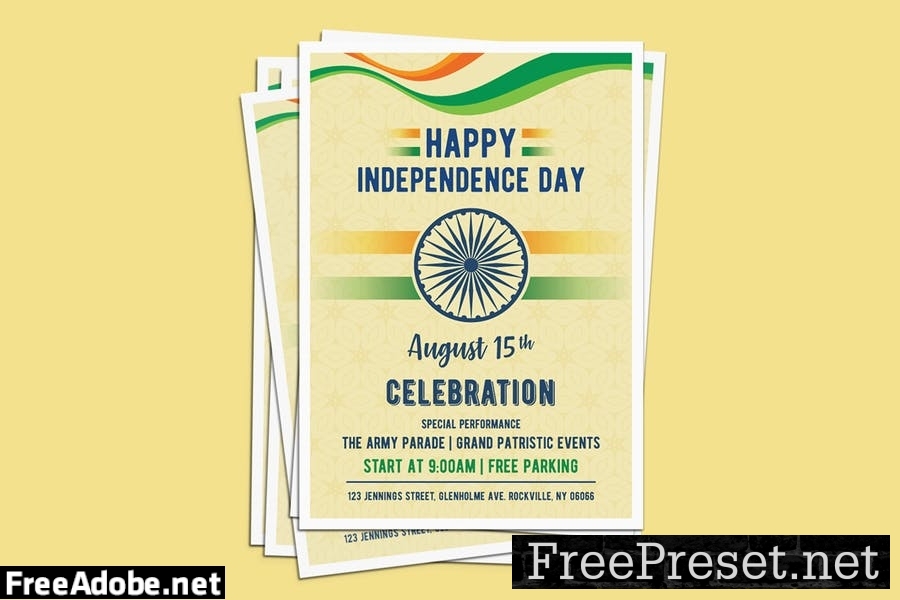 India Independence Day Flyer Template