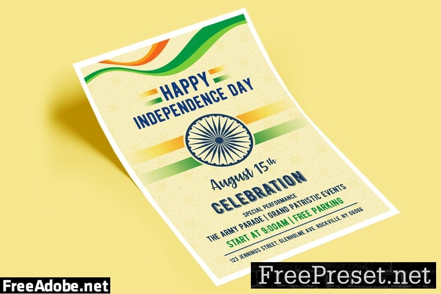 India Independence Day Flyer Template