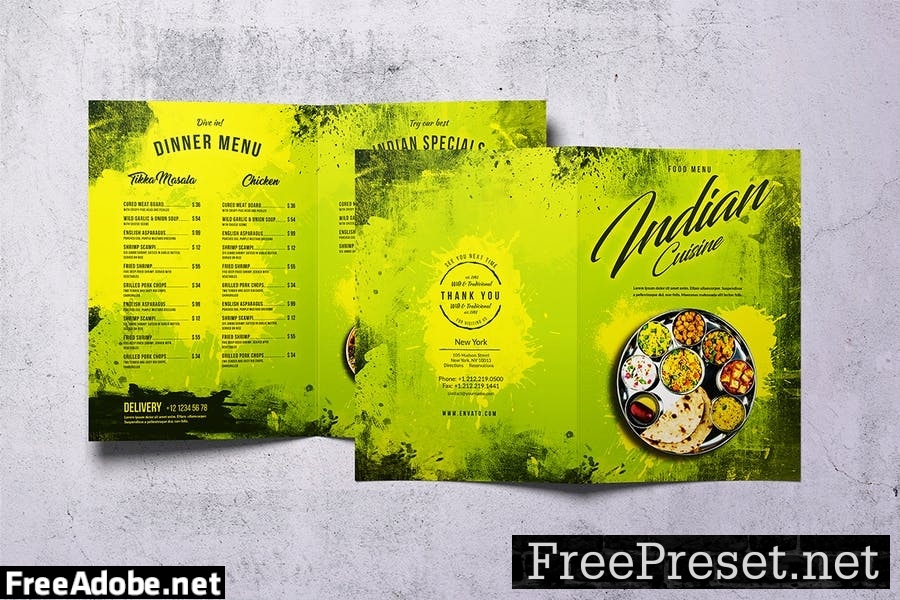 Indian Cuisine Food Menu Bundle