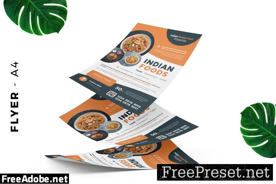 Indian Restaurant / Food Promotion Flyer Design