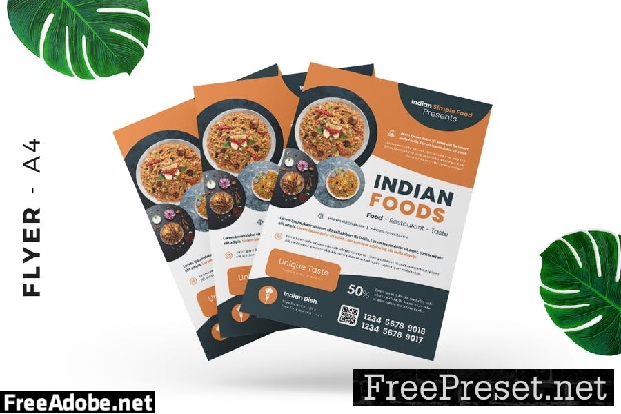 Indian Restaurant / Food Promotion Flyer Design