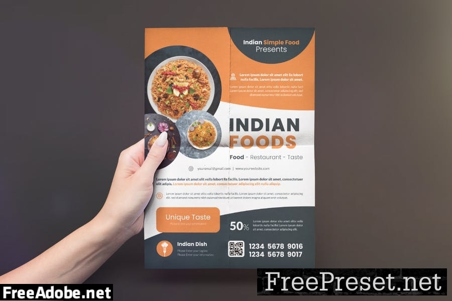 Indian Restaurant / Food Promotion Flyer Design