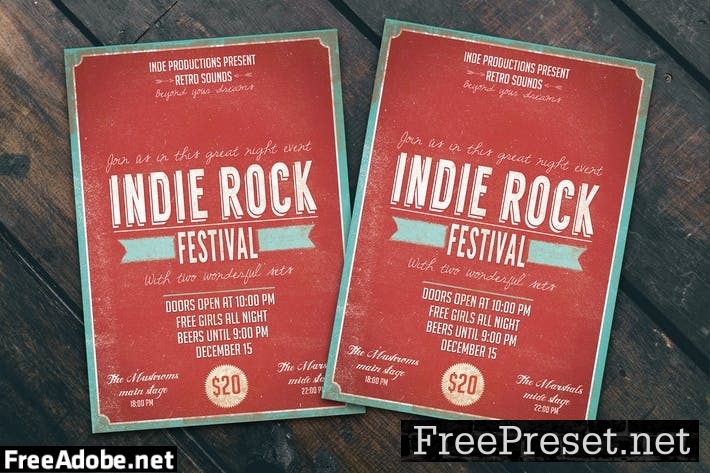 Indie Fest Flyer Poster U779MT