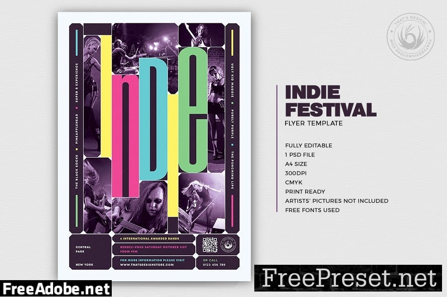 Indie Fest Flyer Template V10 YSP3CGE