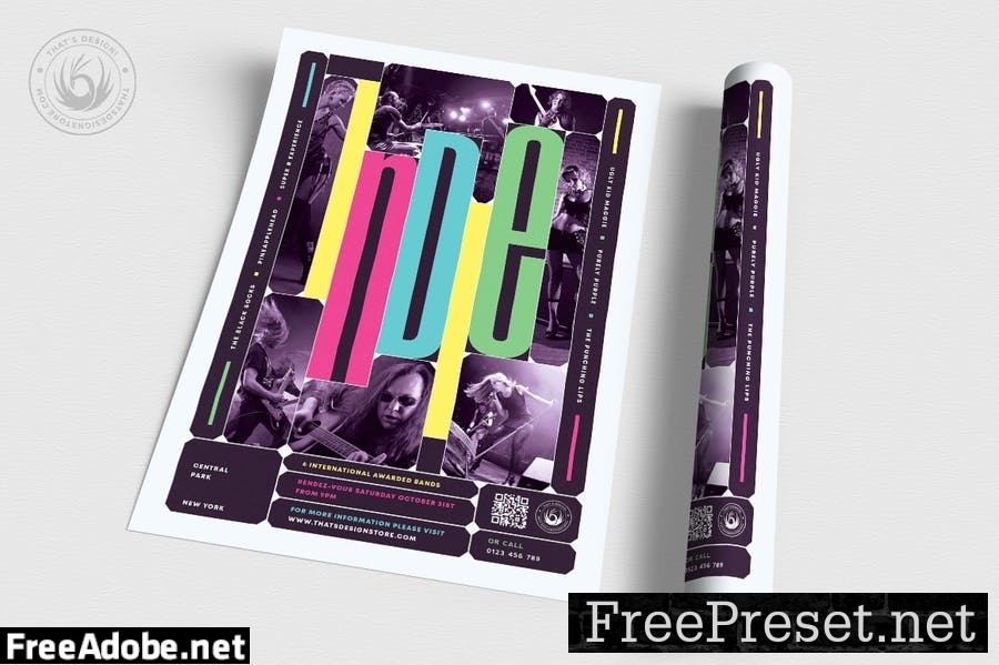 Indie Fest Flyer Template V10 YSP3CGE