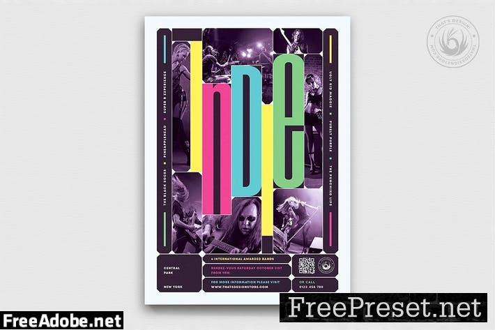 Indie Fest Flyer Template V10 YSP3CGE