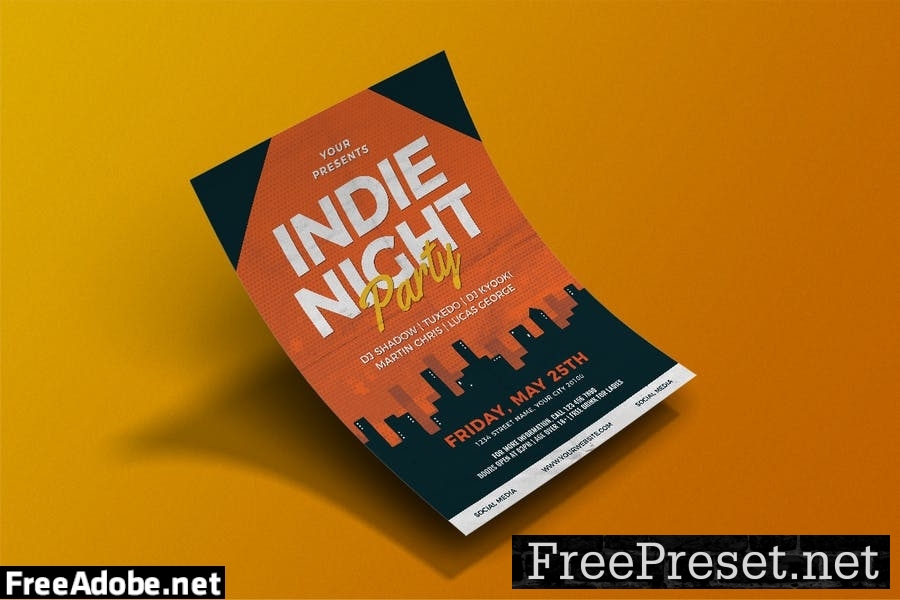 Indie Night Party Flyer