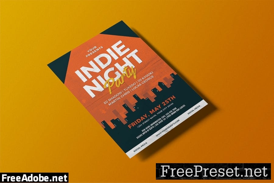 Indie Night Party Flyer