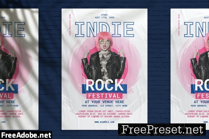 Indie Rock Festival Flyer B2GAJXC