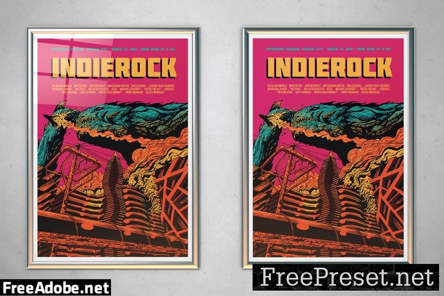 Indie Rock Vol. 10 Flyer Poster T249RWK