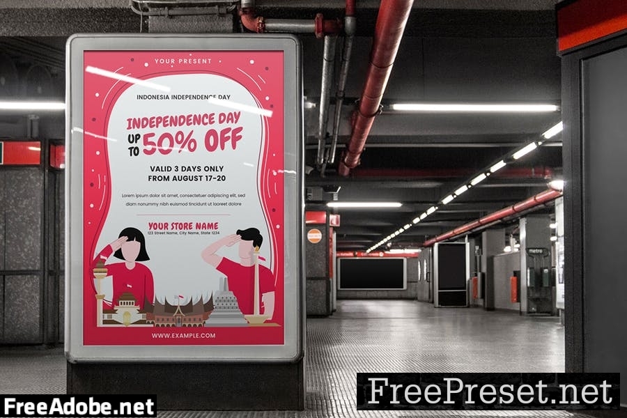 Indonesia Independence Day Sale - Flyer Template GQF7JEU