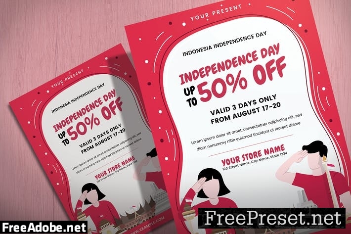 Indonesia Independence Day Sale - Flyer Template GQF7JEU