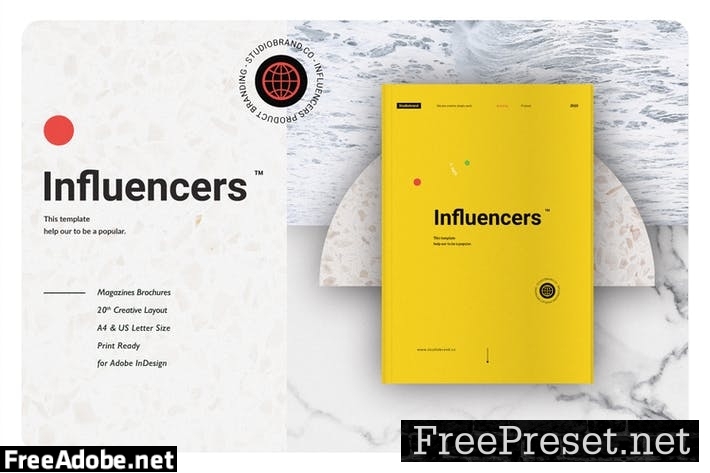 Influencers Bussines Brand Magazine Brochure H8AJTYG