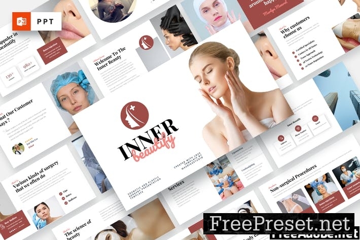 Inner Beautify - Cosmetic Powerpoint Template RJVGRSR