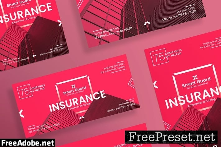 Insurance Company Flyer and Poster Template 8PV8LB