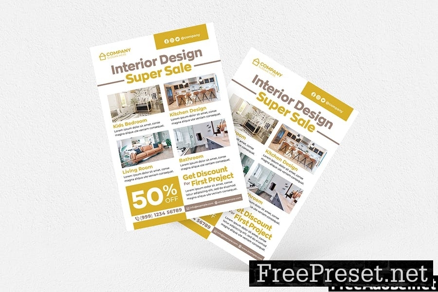 Interior Design #02 Print Templates Pack