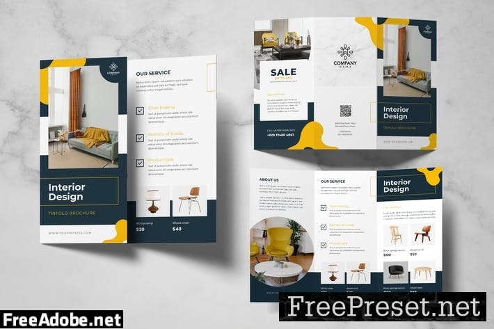 Interior Design Trifold Brochure 3B2SU3N