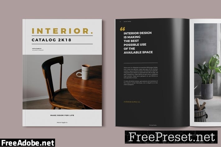 Interior - Furniture Catalog Brochure Template 5WN99FJ