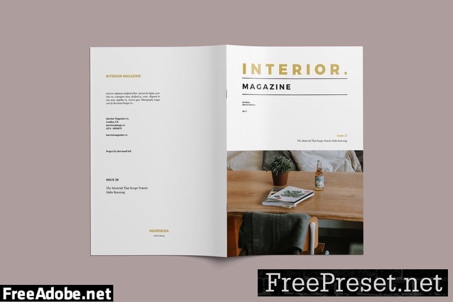 Interior Magazine Template 57X4YNC