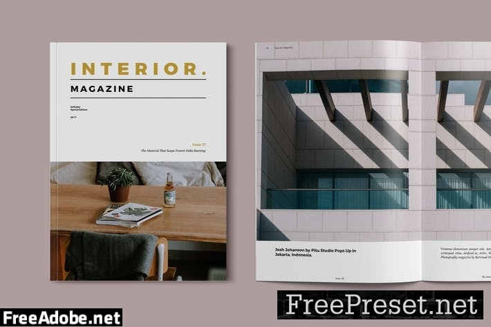 Interior Magazine Template 57X4YNC